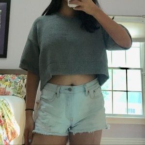 Banana Republic Knit Short Sleeve Crop Sweater